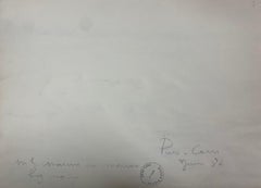 Acuarela francesa postimpresionista La playa de Port Caen, Bretaña