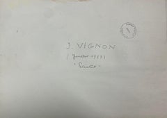 Post-Impressionist French Watercolour Painting Sunset Over Beach Landscape