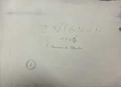 Post-Impressionist French Watercolour Painting Plouha Beach at Dusk, Brittany