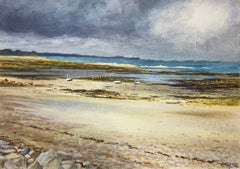 Post-Impressionist Watercolour Painting Coastal Landscape of Trégon, Brittany