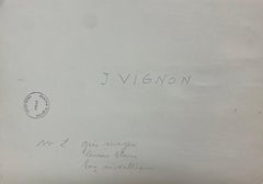 Pittura acquerellata francese post-impressionista Sole che scruta la scena della spiaggia