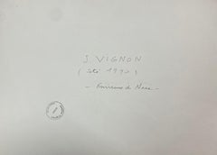 Acuarela francesa postimpresionista Playa de Plouha al atardecer, Bretaña