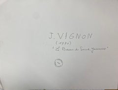 Post-Impressionist Watercolour Painting The Hills of Baou De Saint-Jeannet, Nice