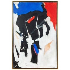 Signée, Midcentury, peinture à l'huile Perle Fine