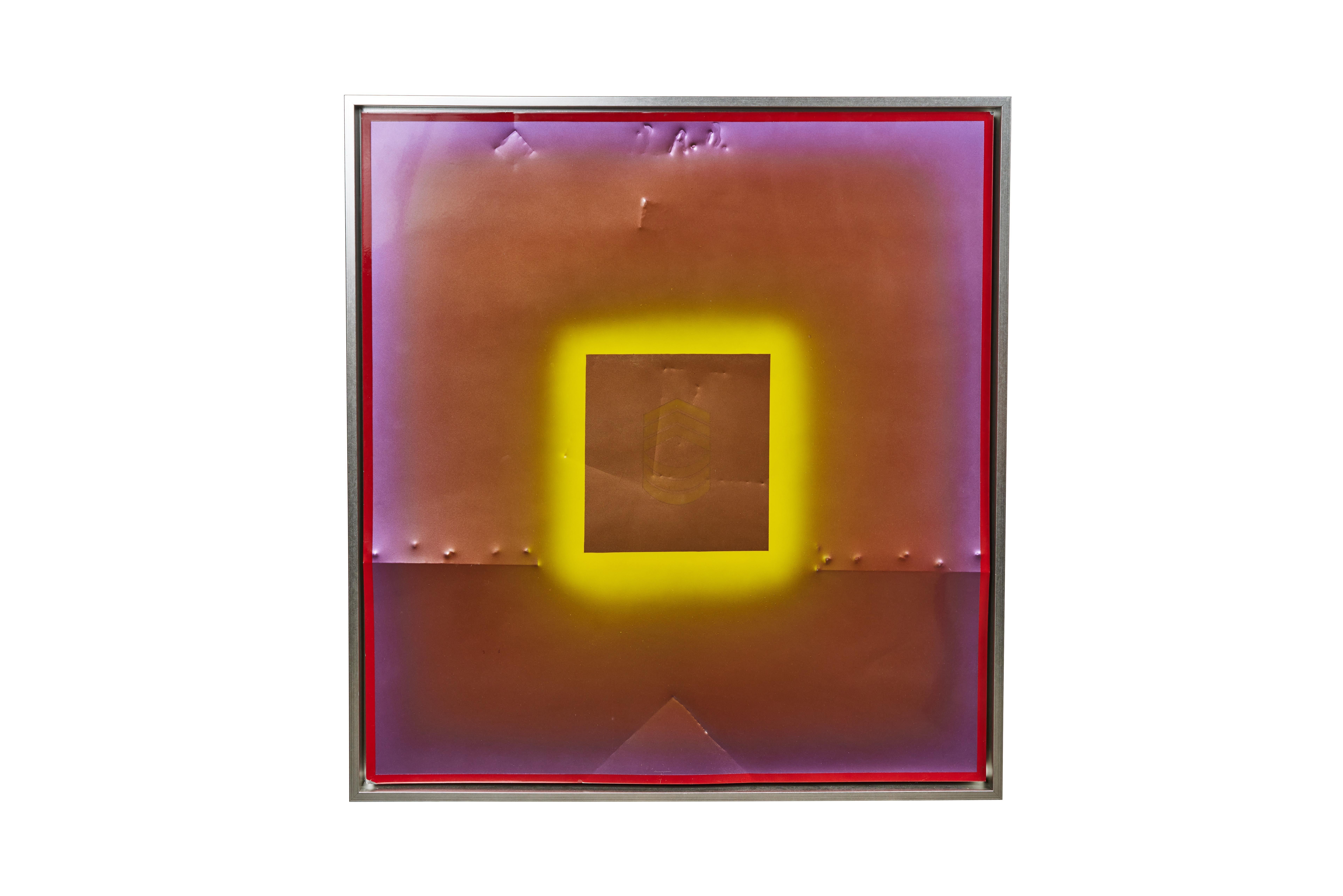 A dramatic, lacquer-and-polyester-resin-on-aluminum, 1968 artwork from the Alamo series by important, West Coast American artist, Billy Al Bengston (b. 1934). The piece from an edition of 20. Initialed "A.B.". Unframed: 36"H x 24"W

Bengston had his