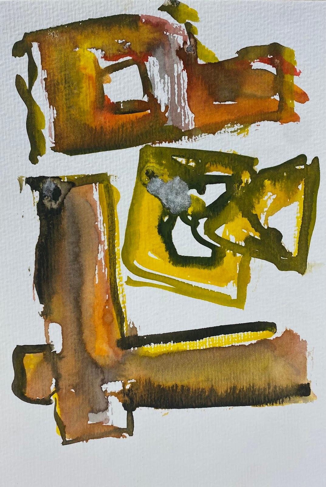Abstract Drawing Jacques Coulais (1955-2011) - Expressionniste français - Peinture abstraite originale - Artiste - Provenance de l'atelier 