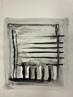 Vintage French Expressionist Abstract Original Painting Artists Studio Provenance