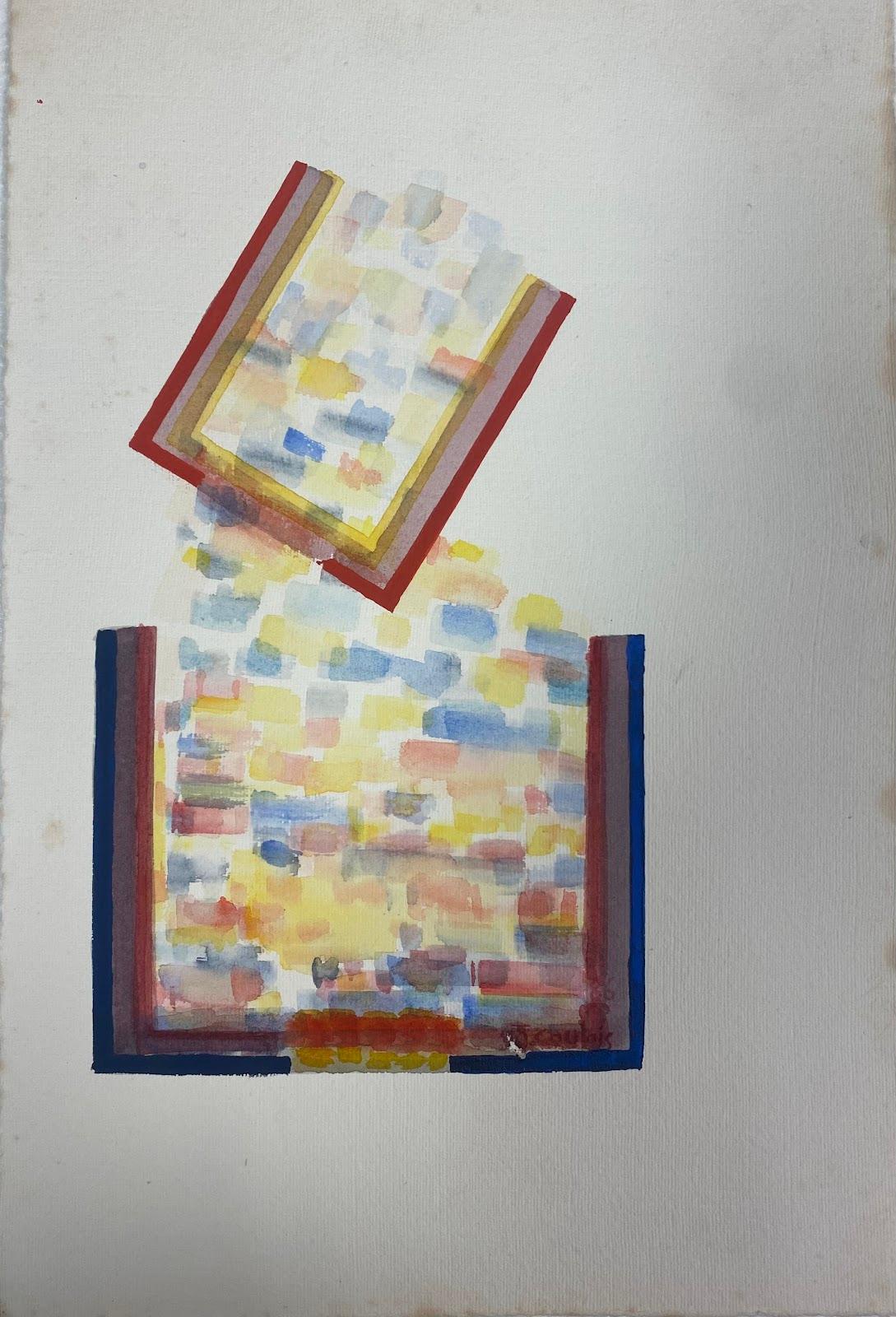 Pittura originale astratta espressionista francese Studio A Provenienza