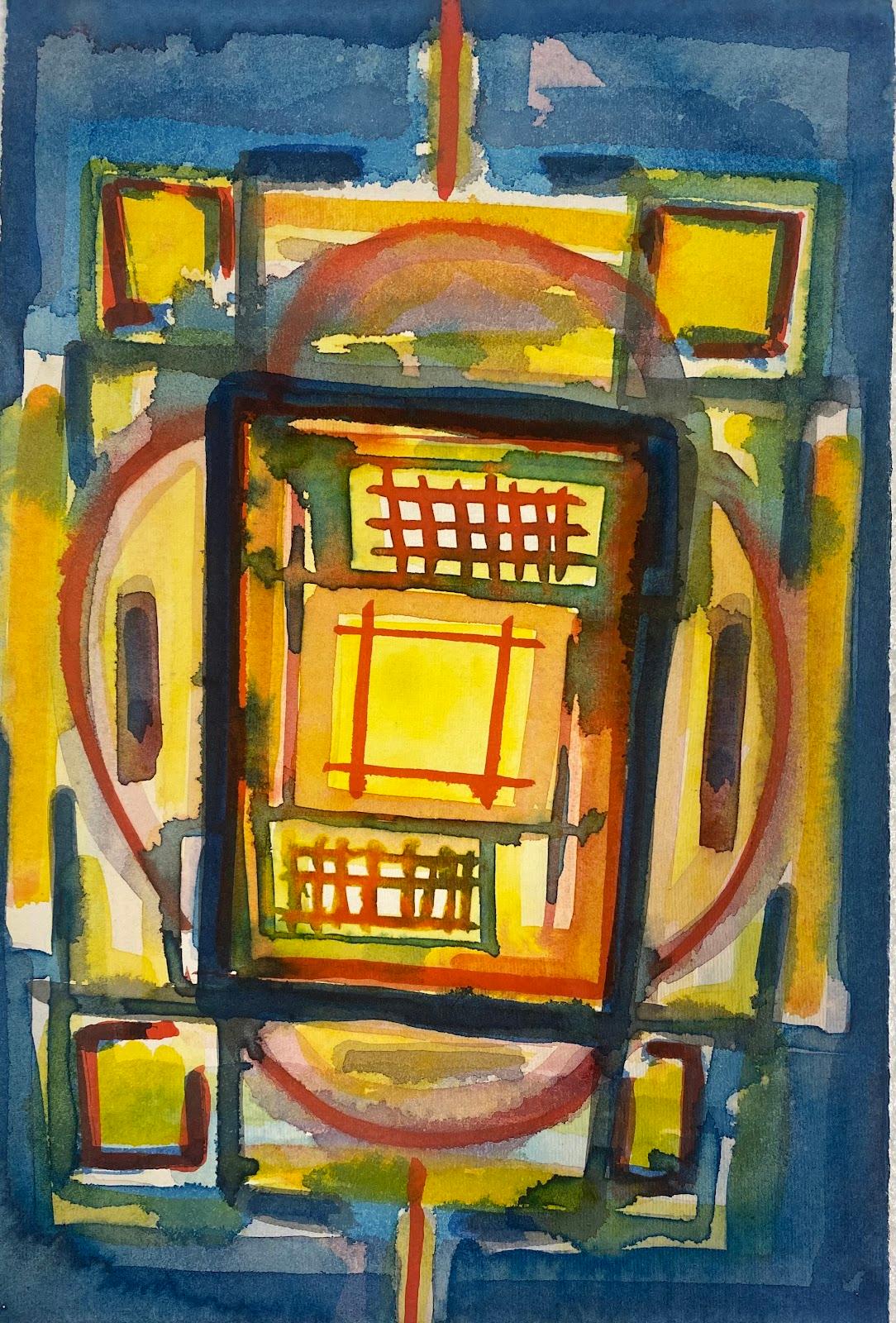 Jacques Coulais (1955-2011) Abstract Painting – Abstraktes Originalgemälde des französischen Expressionismus, Atelier Provenienz