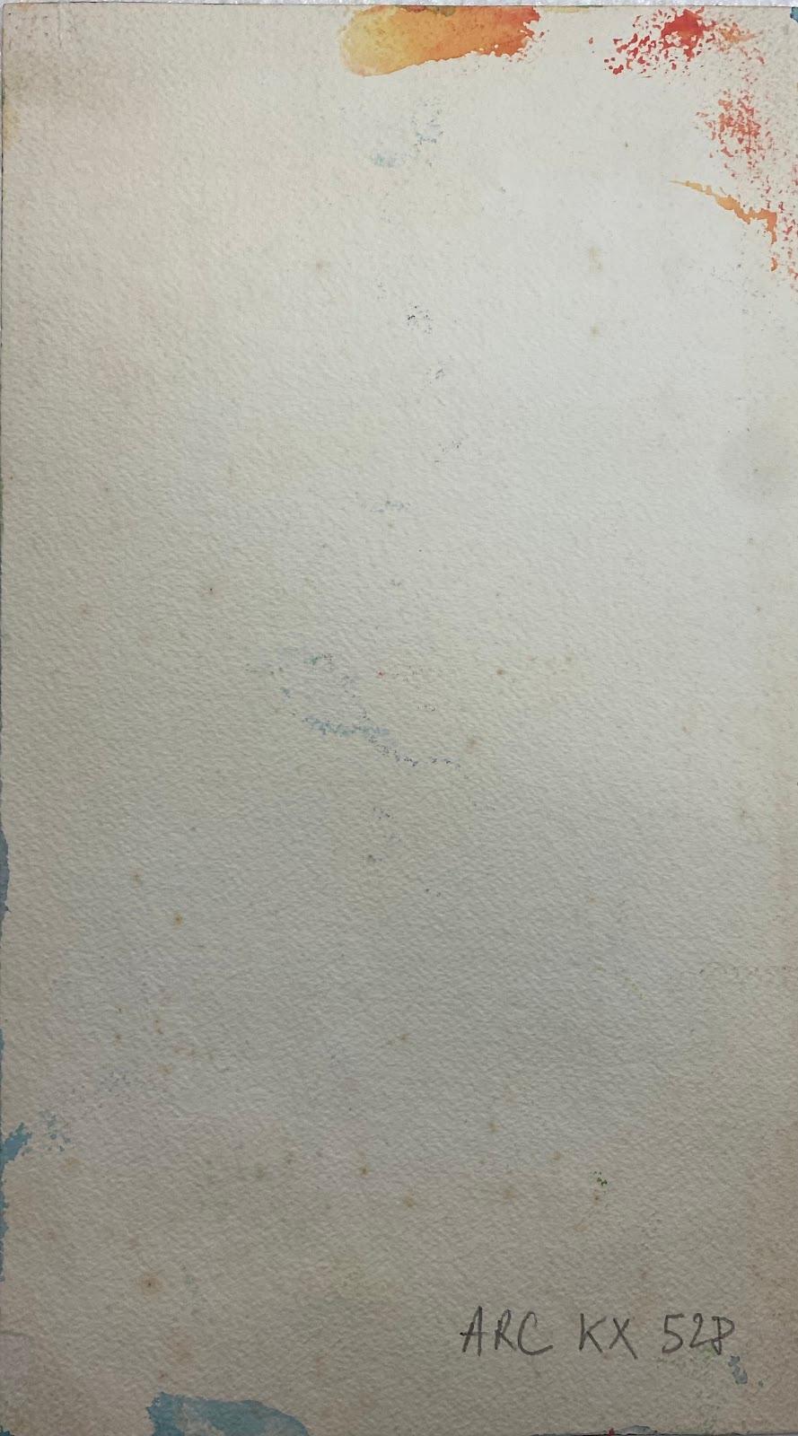 French Expressionist Abstract Original Painting Artists Studio Provenance - Brown Abstract Drawing by Jacques Coulais (1955-2011)