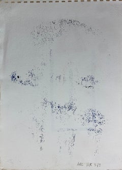 Abstraktes Originalgemälde des französischen Expressionismus, Atelier Provenienz