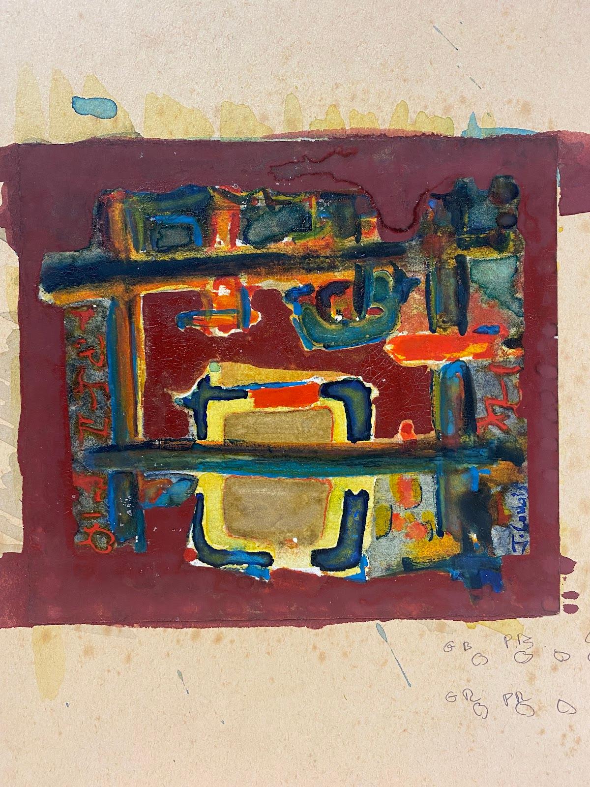 Abstract Expressionist Composition
by Jacques COULAIS (1955-2011)
gouache painting on board
unframed: 11.75 x 15  inches
condition: excellent
provenance: all the paintings we have for sale by this artist have come from the artists studio and are all