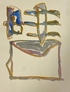 Expressionniste français - Peinture abstraite originale - Artiste - Provenance de l'atelier