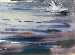 Double-sided British Painting Bridge Figure Flyfishing In The Shallow Waters