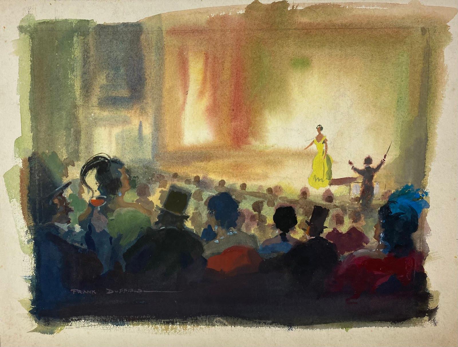 Impressionistisches Gemälde „Nacht an der Oper“ – Art von Frank Duffield