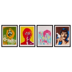 Ensemble complet de cinq affiches promotionnelles « The Beatles » de Richard Avedon, 1967