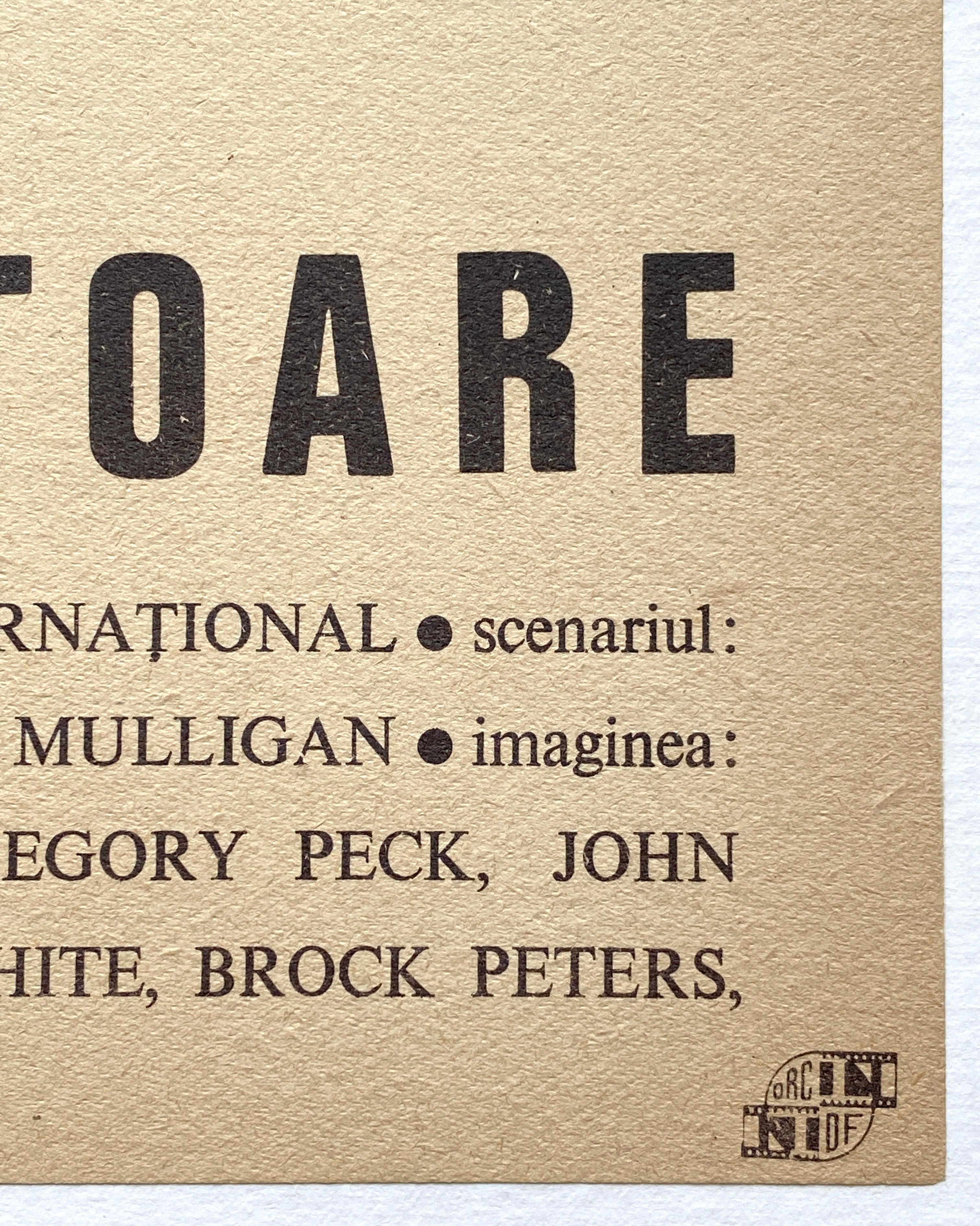 'To Kill a Mockingbird' Original Vintage Movie Poster, Romanian, 1963 For Sale 1