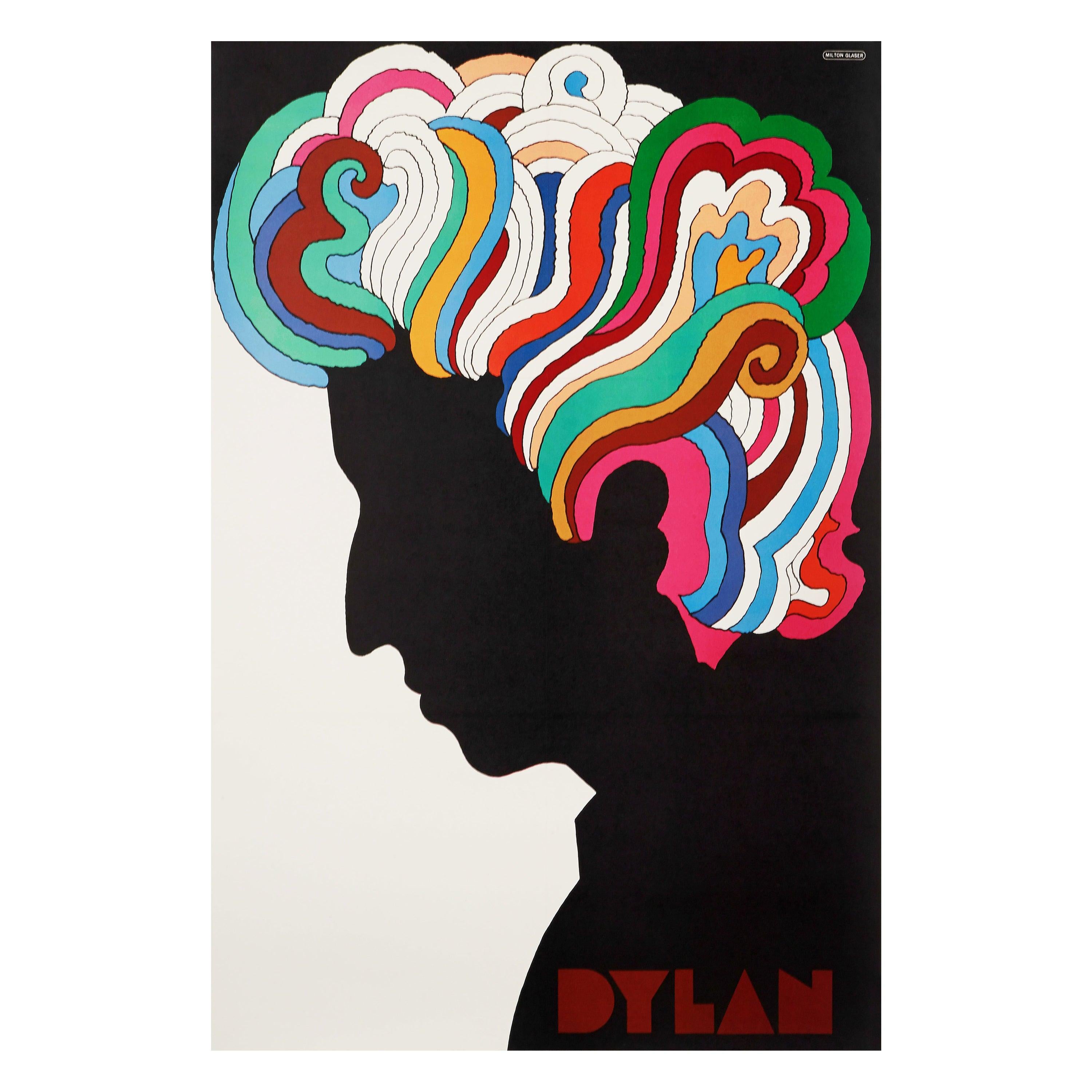 One of America's most celebrated graphic designers and creator of the I (HEART) NY logo, Milton Glaser was commissioned by Columbia Records to design a bonus insert poster for inclusion with the 1967 vinyl release of 'Bob Dylan's Greatest Hits.'