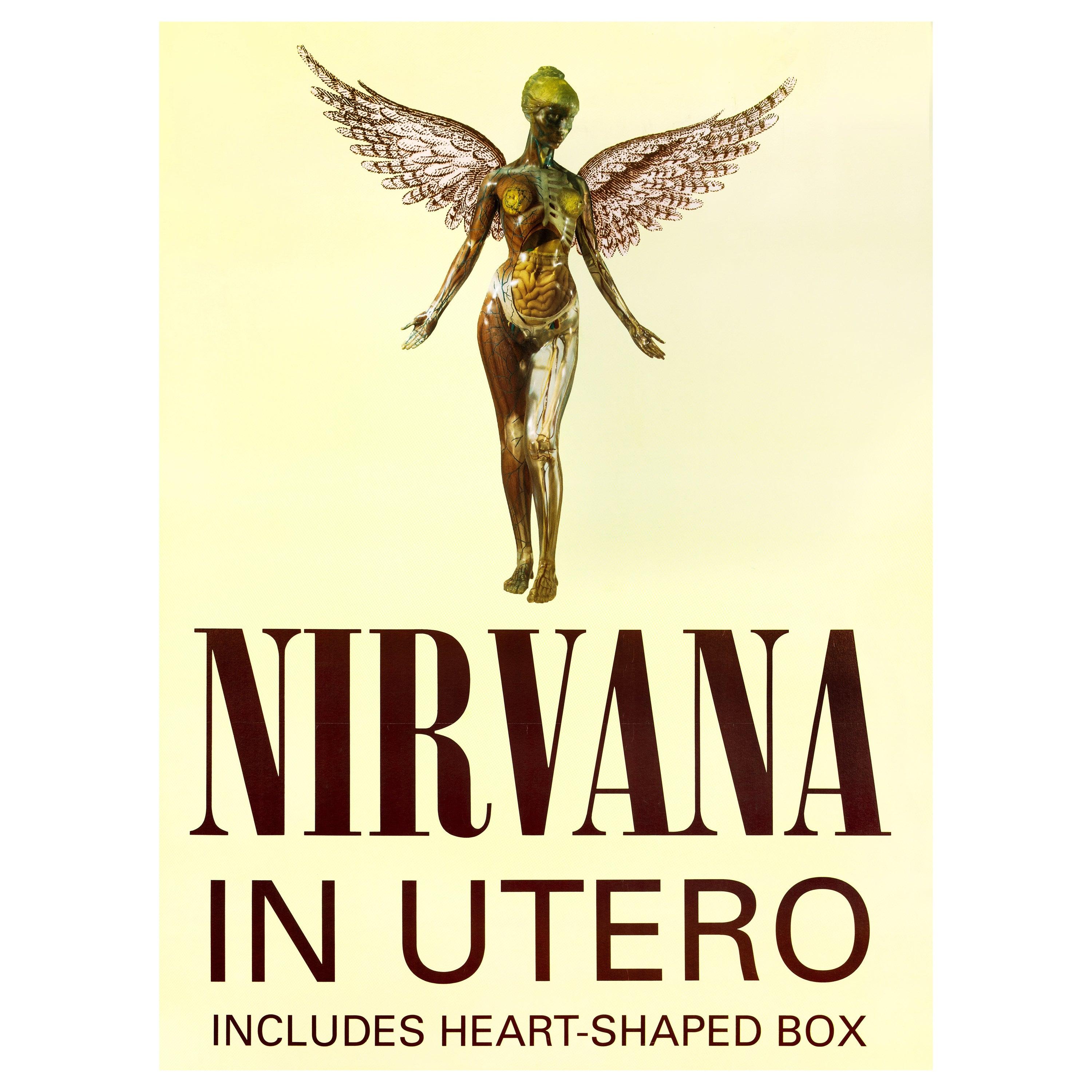 Nirvana 'In Utero' Original UK Bus Stop Promotional Poster, 1993 - Art by Unknown
