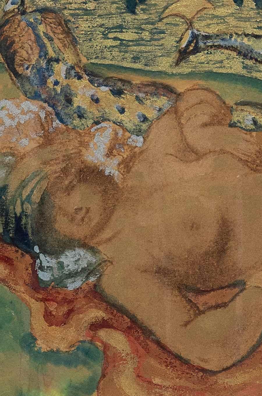 Odette aux seins nus von Georges Manzana Pissarro – Mixed-Media-Druck im Angebot 2