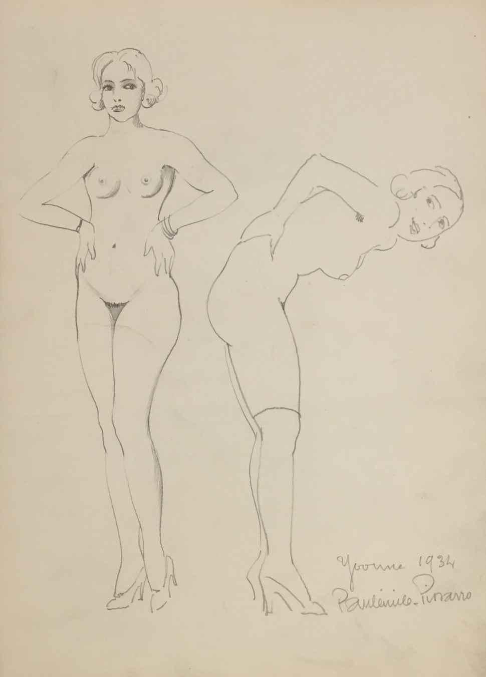 Yvonne Posant by Paulémile Pissarro, 1934 - Graphite on Paper