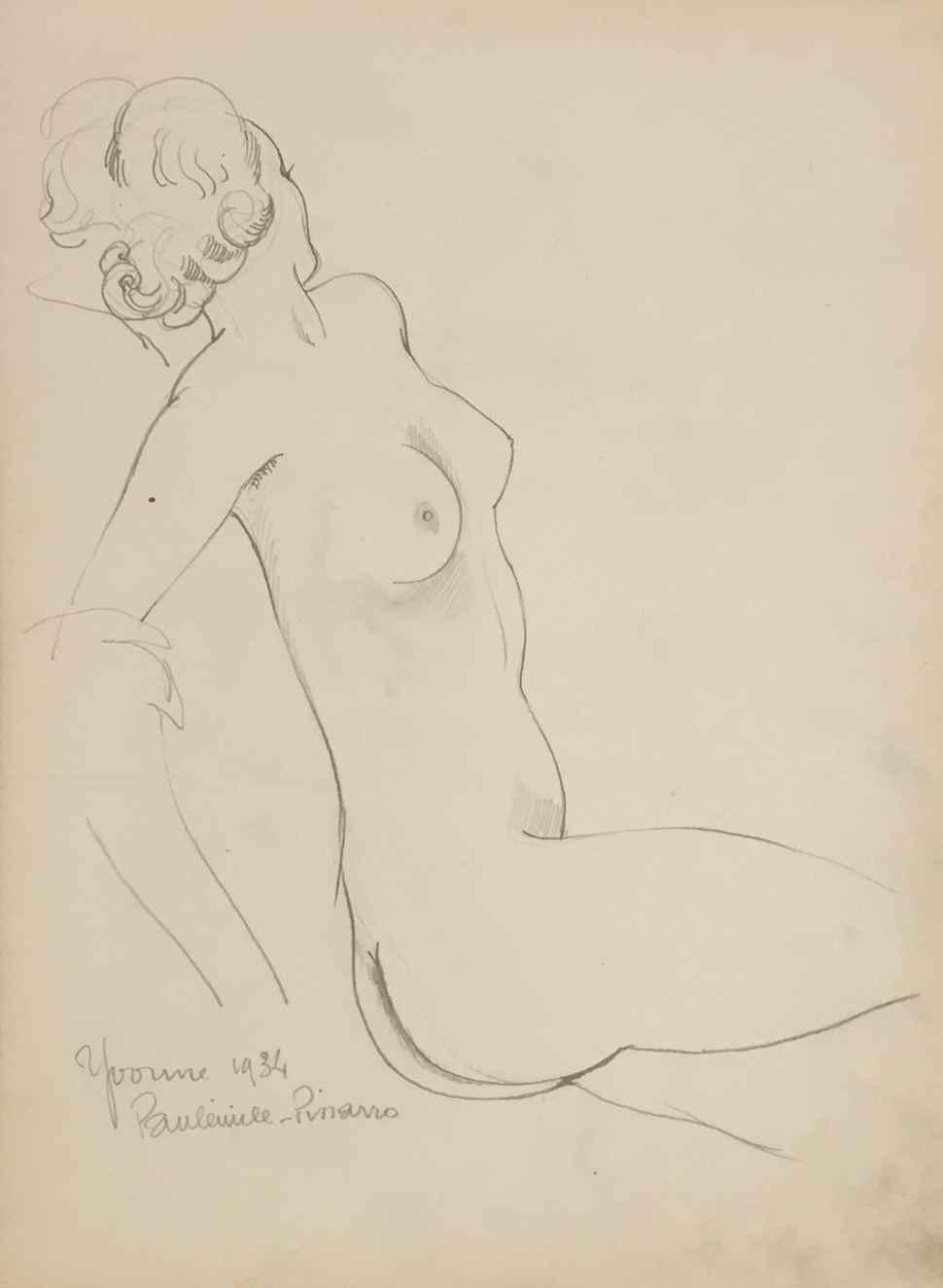 *UK BUYERS WILL PAY AN ADDITIONAL 20% VAT ON TOP OF THE ABOVE PRICE

SOLD UNFRAMED

Yvonne Assise by Paulémile Pissarro (1884 - 1972)
Graphite on paper
32 x 23.5 cm (12 ⁵/₈ x 9 ¹/₄ inches)
Signed lower left, Paulémile-Pissarro-, and titled lower