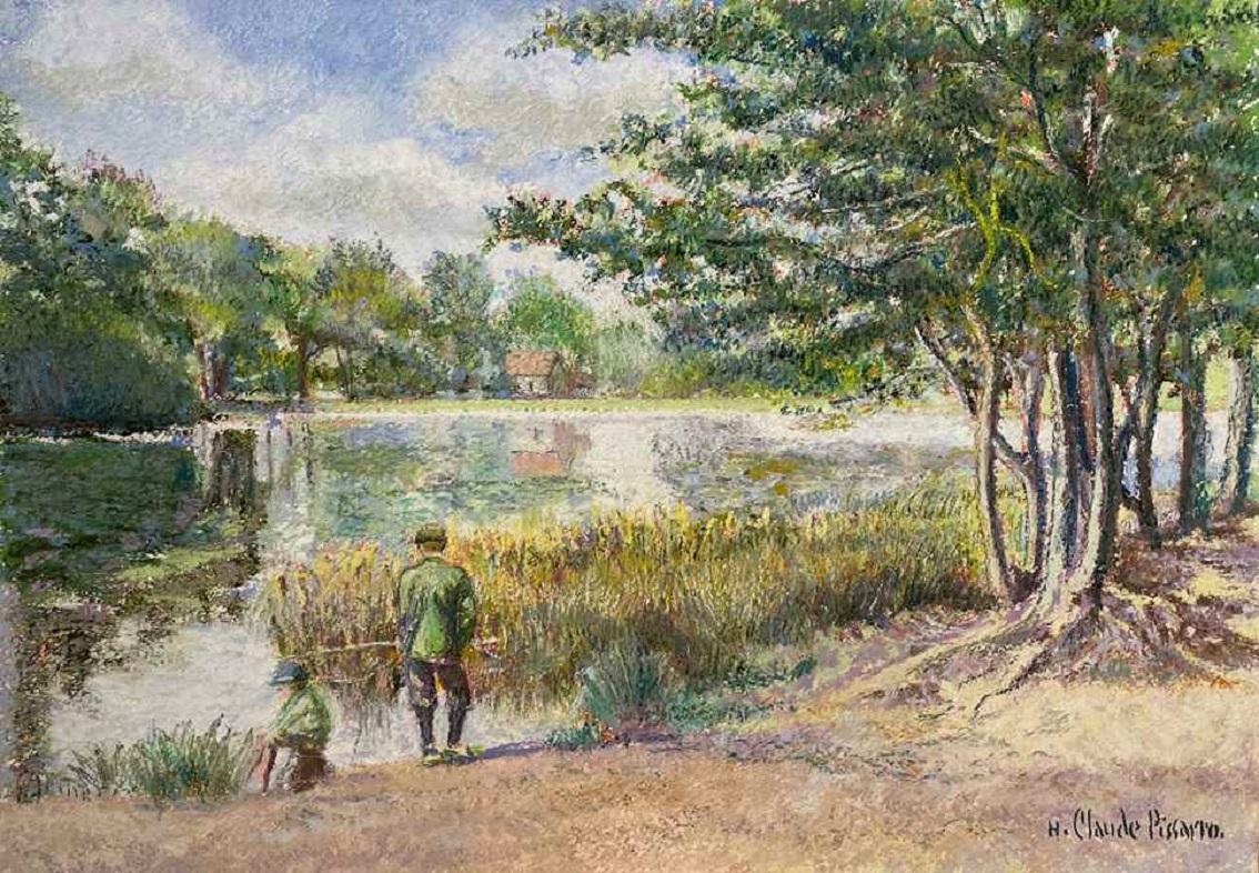 L'Étang Rivon (Forêt de Rambouillet) di H. H. Claude Pissarro - Pastello