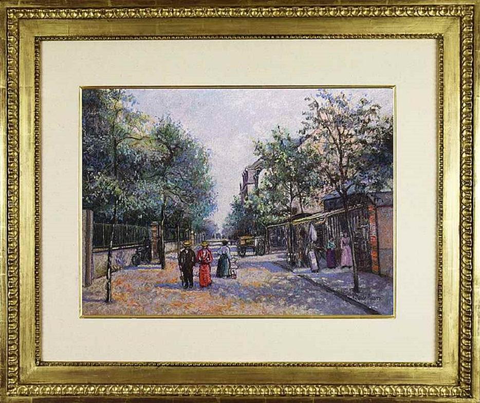Rue de la Mer by H. Claude Pissarro - Pastel, Post-Impressionist - Art by Hughes Claude Pissarro