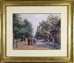 Rue de la Mer von H. Claude Pissarro – Pastell, Postimpressionist, Postimpressionist