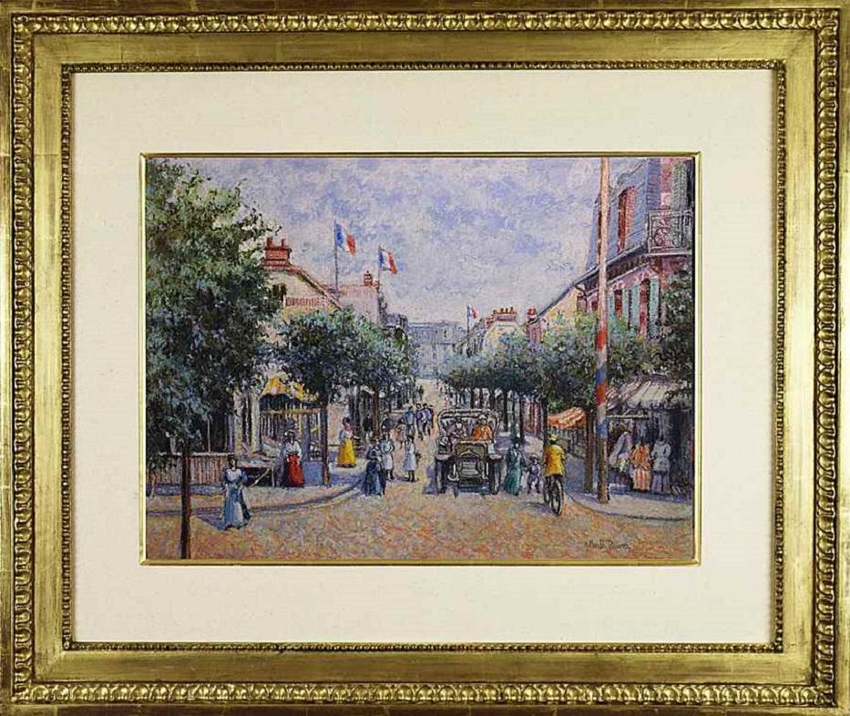Les Tilleuls de L'Avenue de la Mer by H. Claude Pissarro - Post-Impressionism - Art by Hughes Claude Pissarro