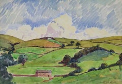 Paysage, Aquarell auf Papier Gemälde von Ludovic-Rodo Pissarro, um 1920