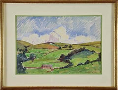 Paysage, Aquarell auf Papier Gemälde von Ludovic-Rodo Pissarro, um 1920