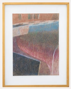 Vintage Ewart Johns (1923-2013) - 1979 Pastel, Red Car Roof