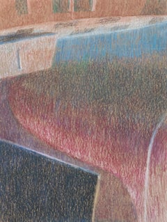 Ewart Johns (1923-2013) - 1979 Pastel, Red Car Roof
