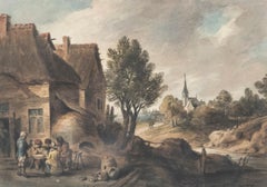 Manner of David Teniers - 19th Century Watercolour, Gambling at the Ale House