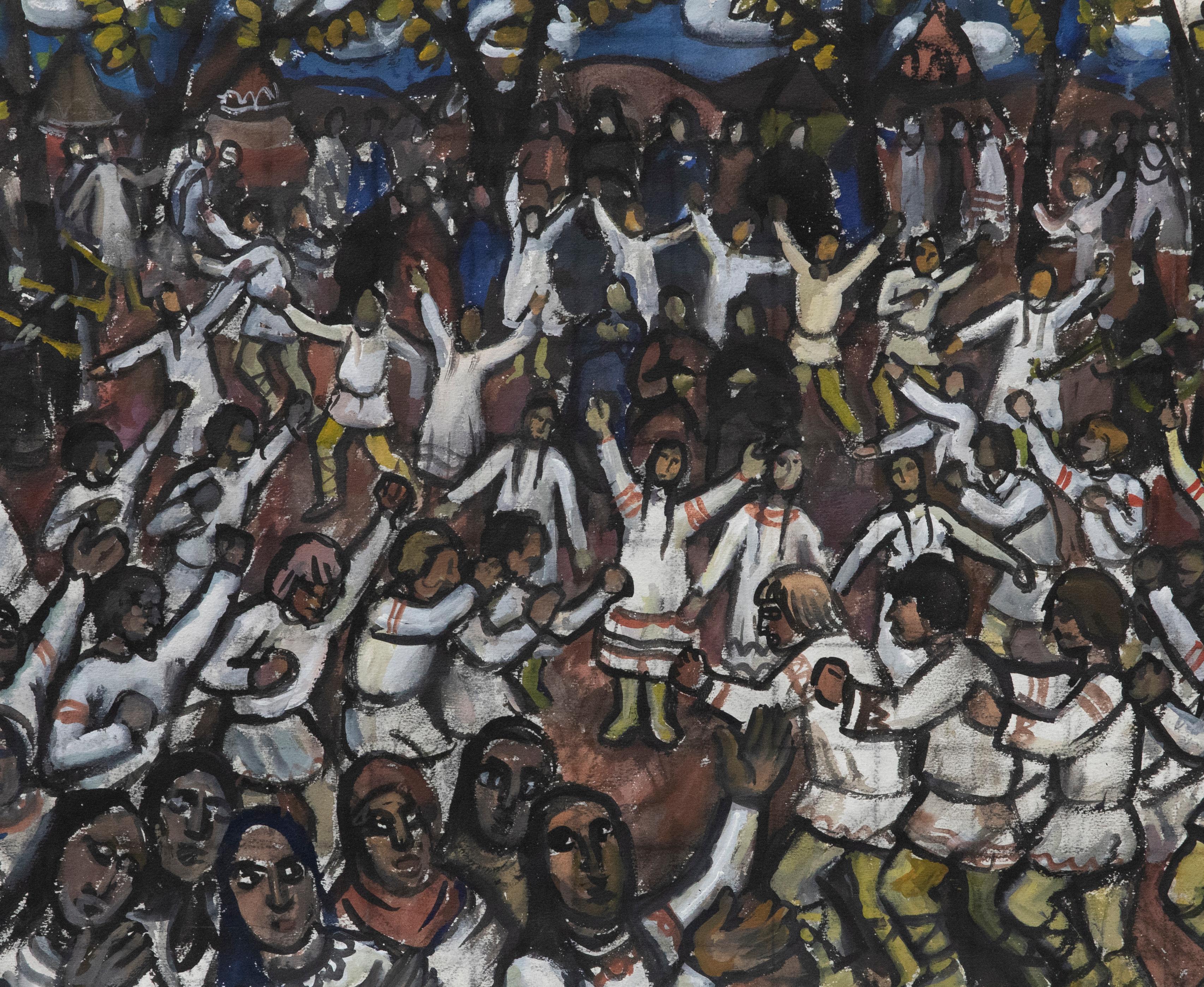 Helen Steinthal (1911-1991) - Gouache double face du 20ème siècle, Island Paradise