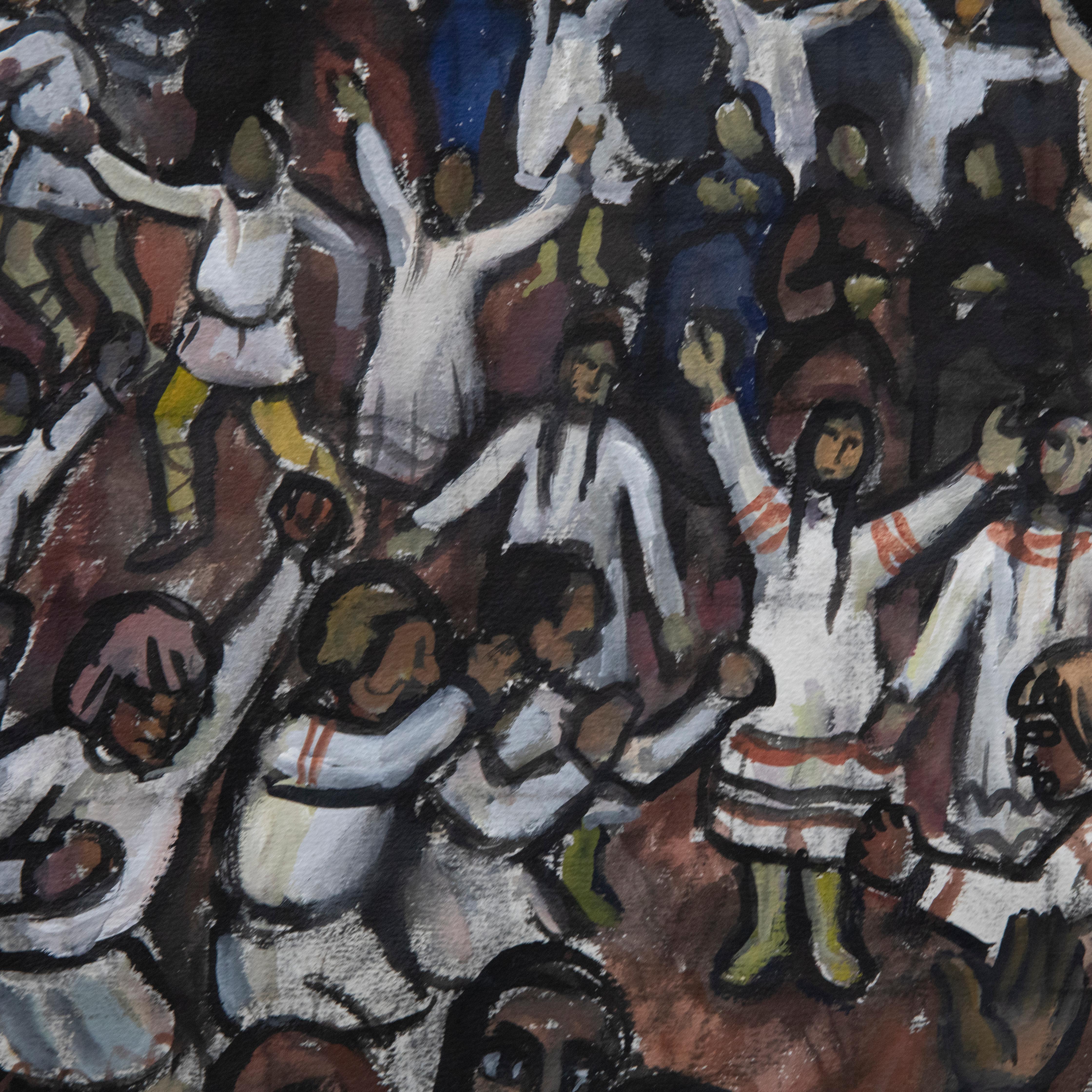 Helen Steinthal (1911-1991) - Double Sided 20th Century Gouache, Island Paradise - Black Figurative Art by Unknown