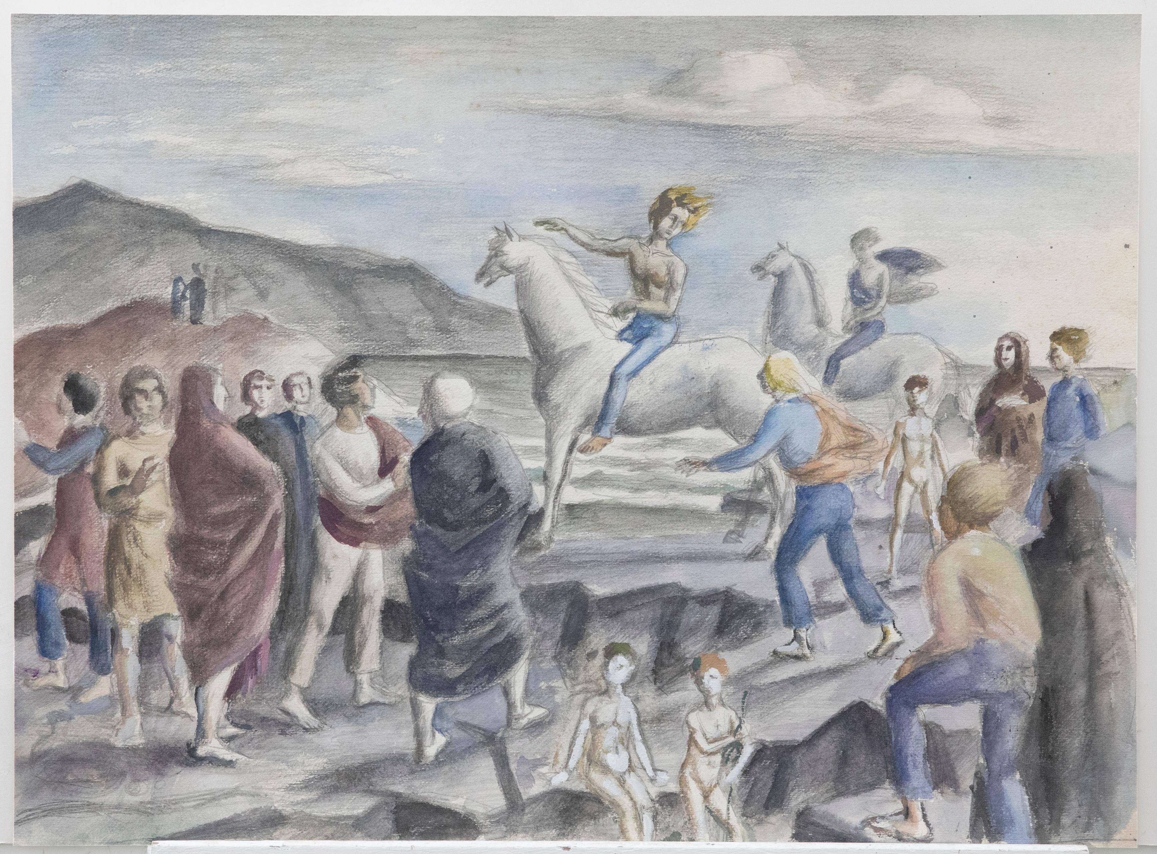 Helen Steinthal (1911-1991) - Aquarelle du 20e siècle, The Warning - Art de Unknown
