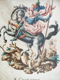 Early 19th Century Watercolour - Saint George And The Dragon