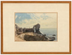 John Newberry (geb. 1934) - Gerahmtes Aquarell des 20. Jahrhunderts, Pulpit Rock