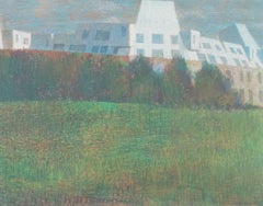 Ewart Johns (1923-2013) - c.1981 Pastel, Grizedale College from Fields