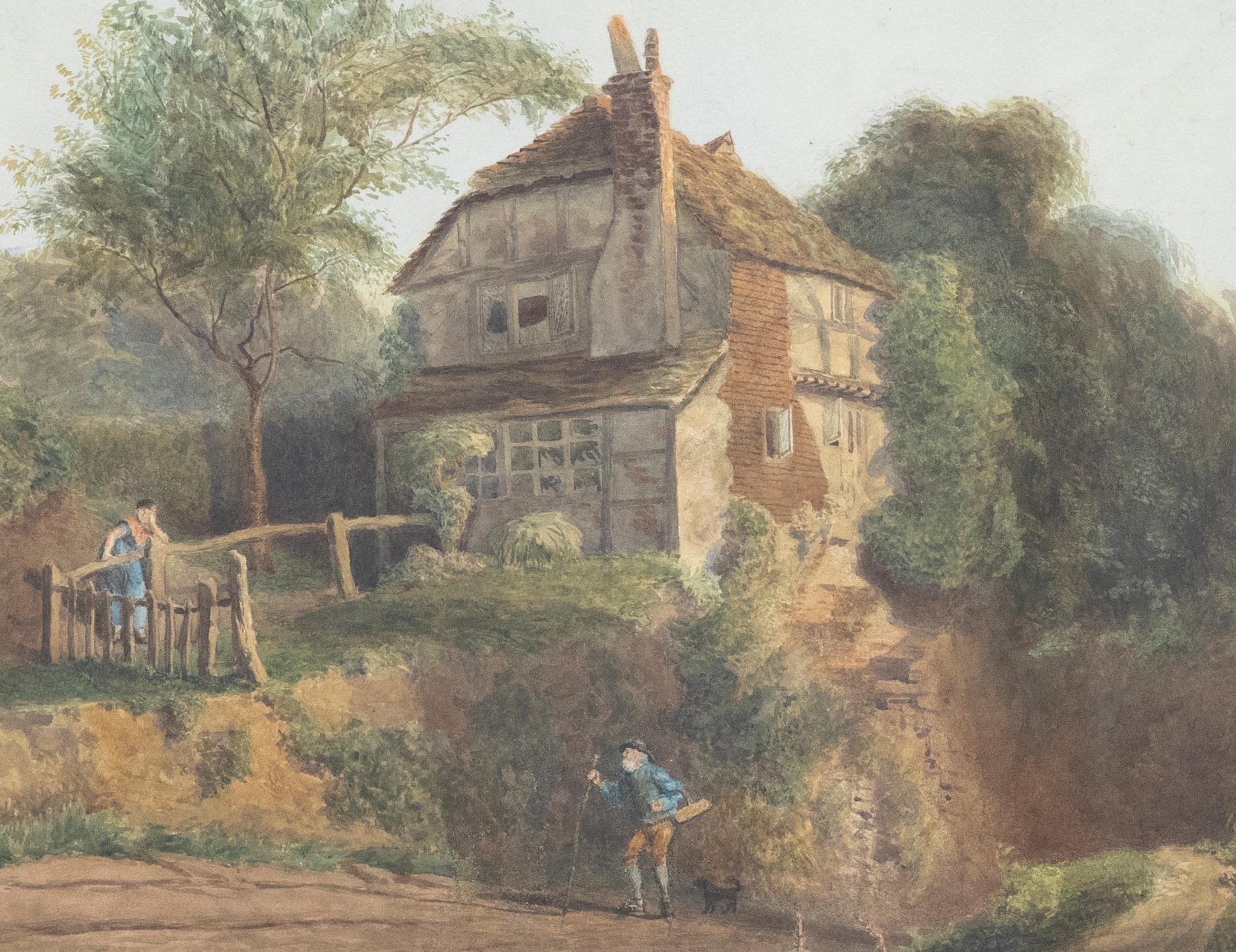 Henry George Hine R.I (1811-1895) - Framed Watercolour, Honey, I'm Home! For Sale 1