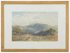 Antique John Mogford RA (1821-1885) - Framed Watercolour, Walking with the Dog