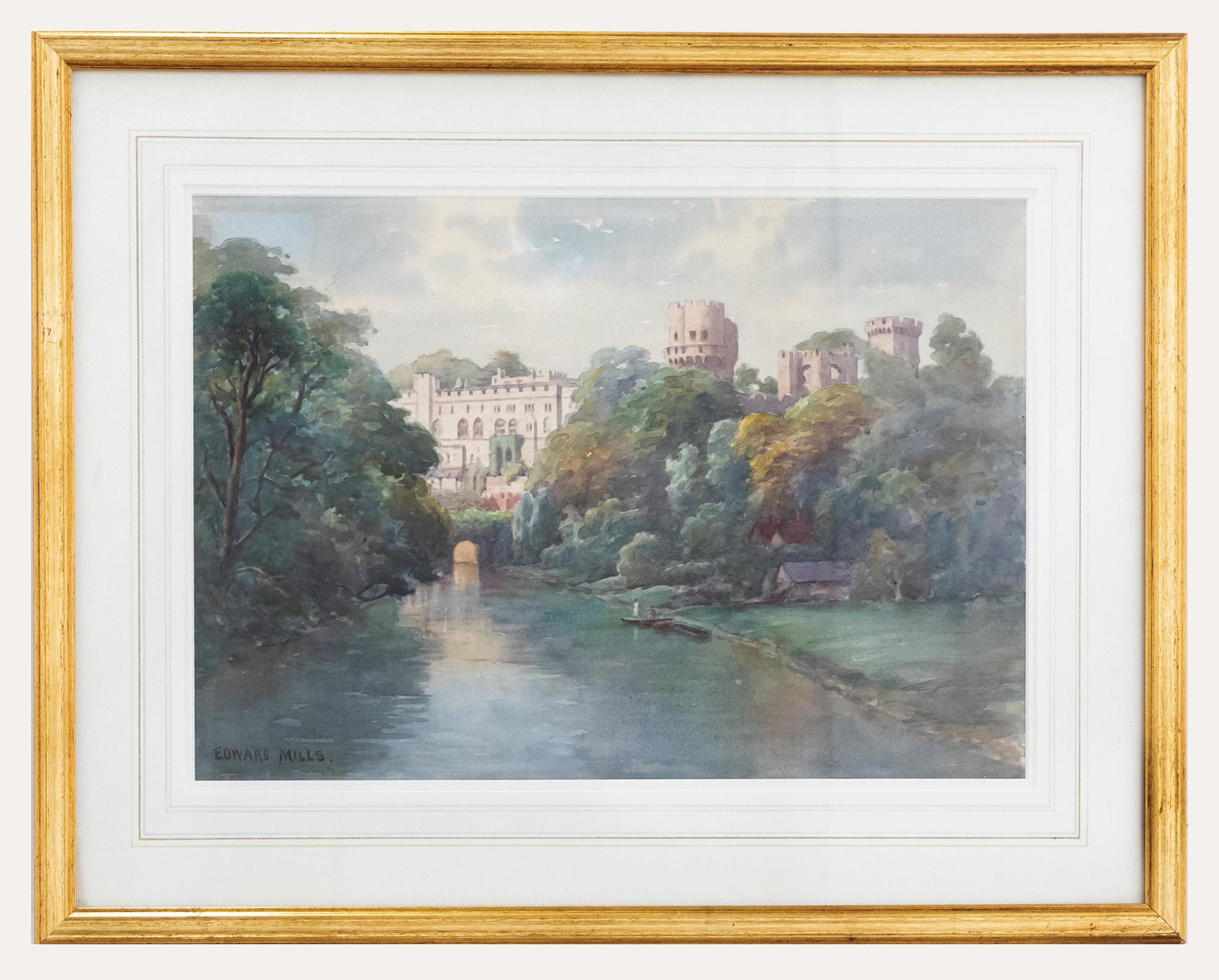 Unknown Landscape Art - Edward Mills (fl. 1876-1918) - Early 20th Century Watercolour, Warwick Castle