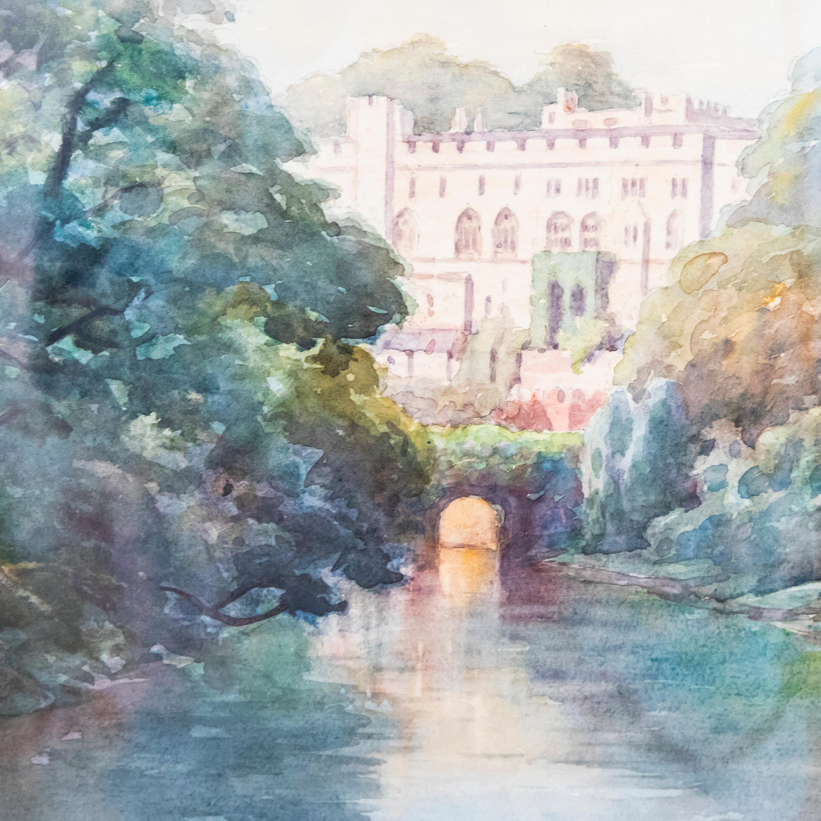 Edward Mills (fl. 1876-1918) - Early 20th Century Watercolour, Warwick Castle For Sale 2