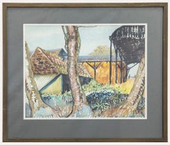 Vintage Elizabeth Rosemary Ziar (1919-2003) - Framed Watercolour, The Dutch Barn
