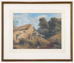 Used Mid 19th Century Watercolour, An Overshot Mill