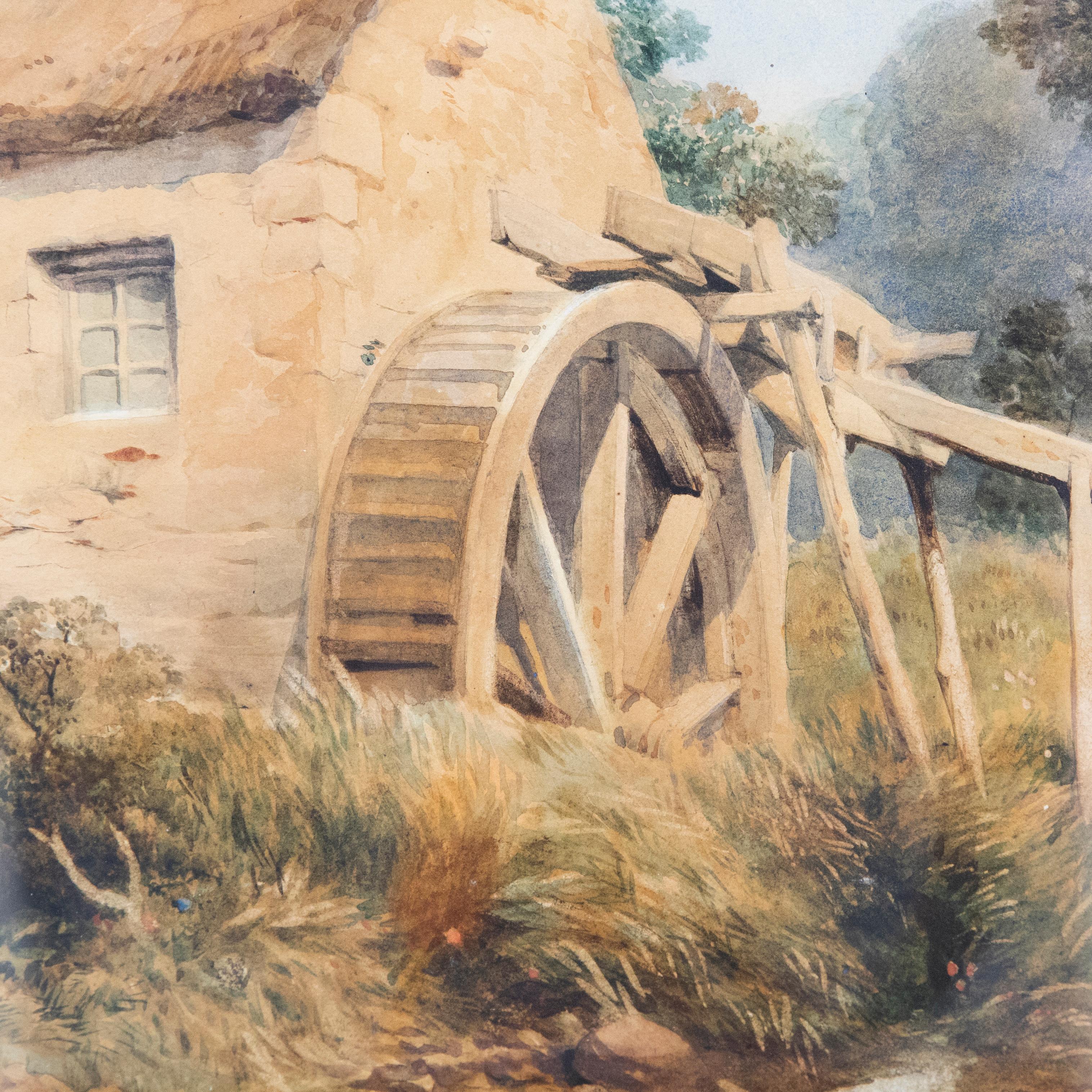 Mid 19th Century Watercolour, An Overshot Mill For Sale 1