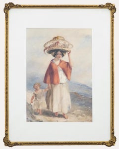 Paul Falconer Poole (1807-1879) - Acquerello, In viaggio verso il mercato