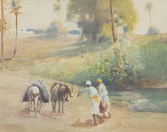 Gerahmtes Aquarell von Frank Dean (1865-1947), „The Load Carriers